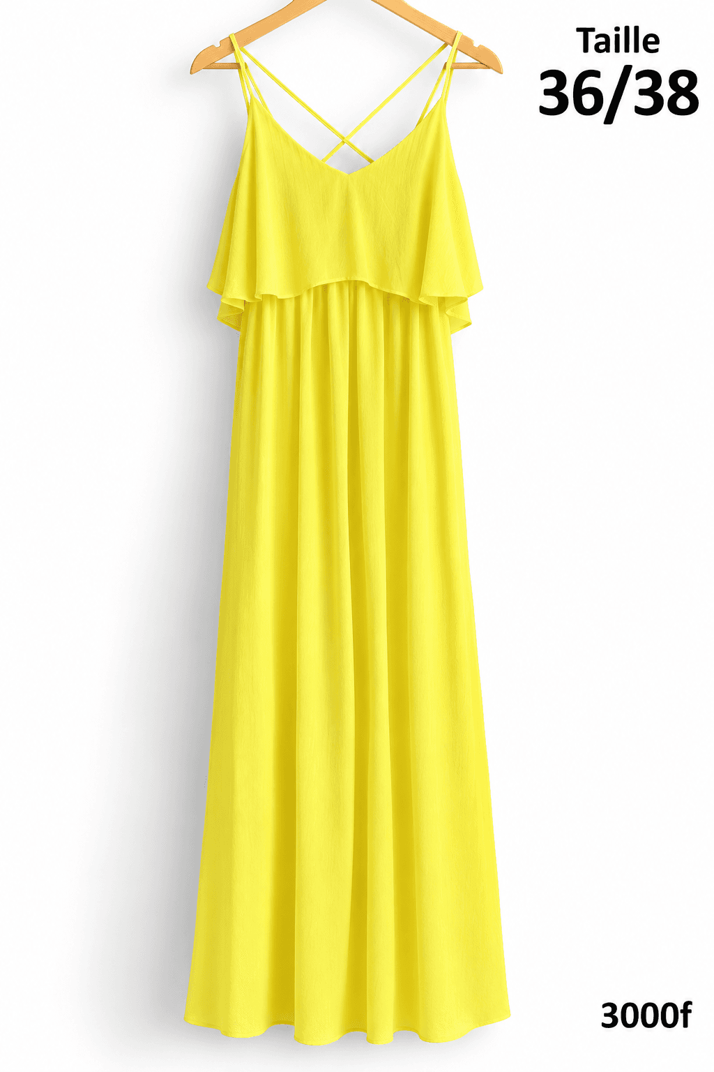 Robe longue jaune