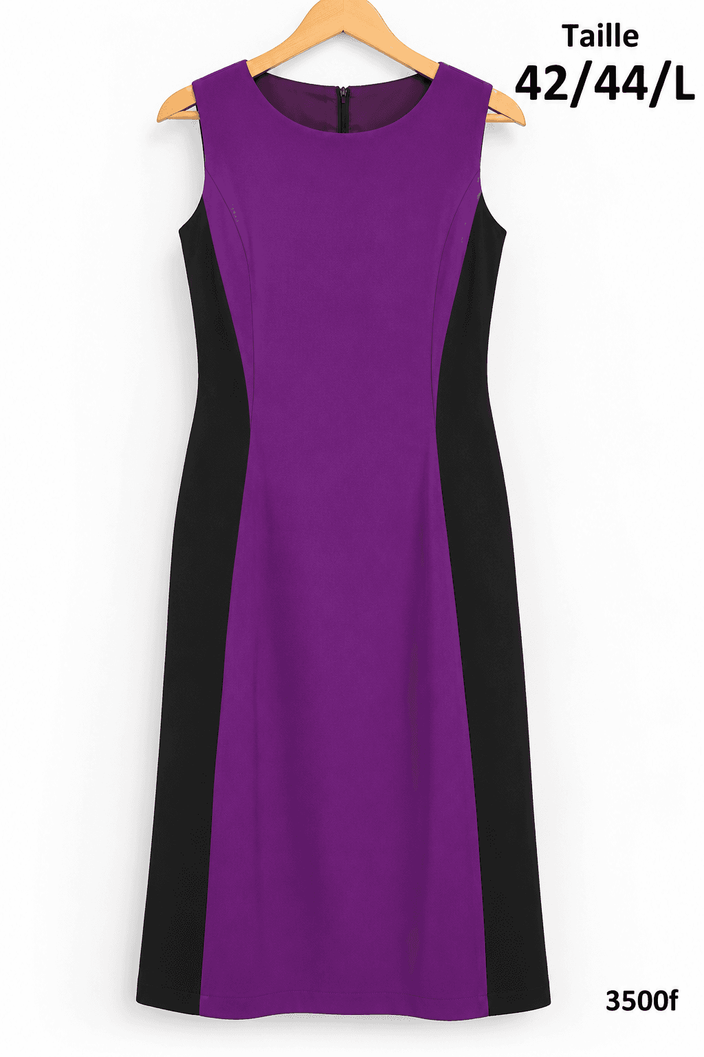 Robe bicolore sans manches